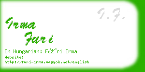 irma furi business card